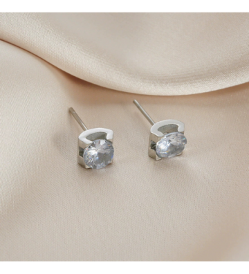 Pendientes acero Plateado...