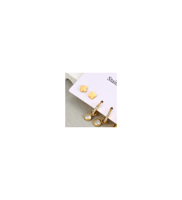 Pendientes acero Dorado...