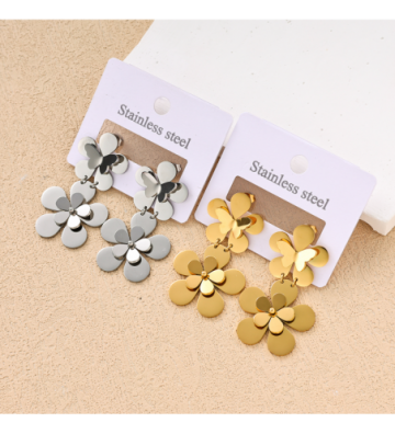 Pendientes acero Dorado...
