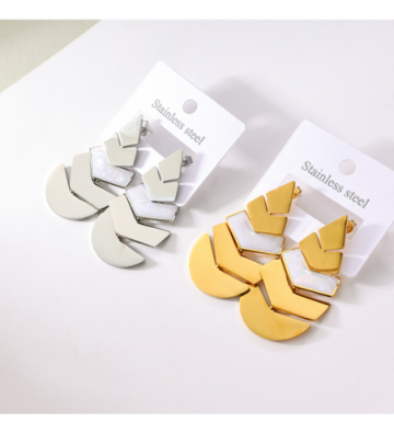 Pendientes acero Plateado...