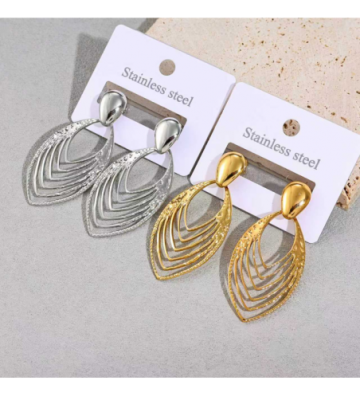 Pendientes acero Dorado...