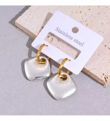 Pendientes acero 间金...