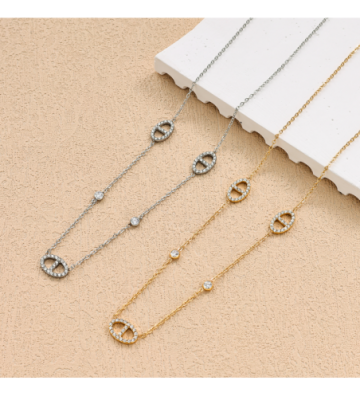 Collares acero Dorado...