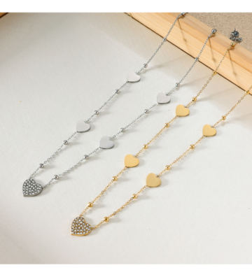 Collares acero Dorado...