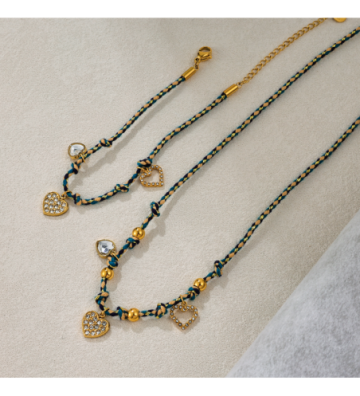 Collares acero Dorado...