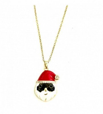 Collares acero,Navidad Dorado