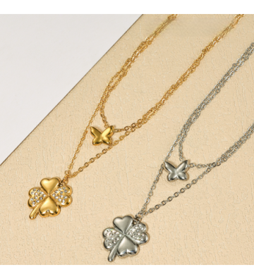 Collares acero Plateado...