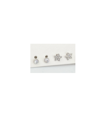 Pendientes acero Plateado...