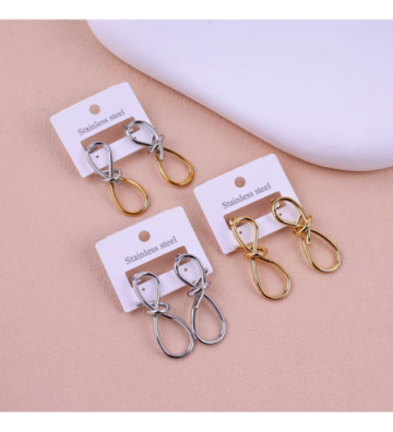 Pendientes acero Plateado...
