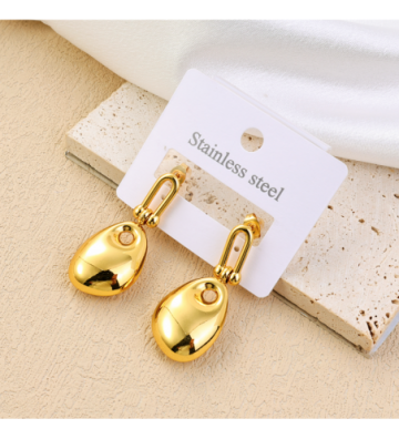 Pendientes acero Dorado...