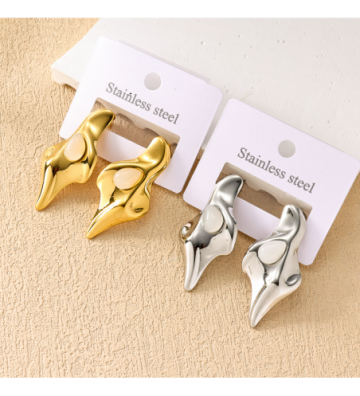 Pendientes acero Dorado...