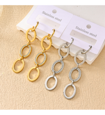 Pendientes acero Plateado...