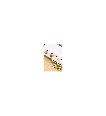 Pendientes acero Dorado...