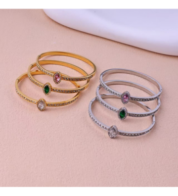 Pulseras brazaletes acero...