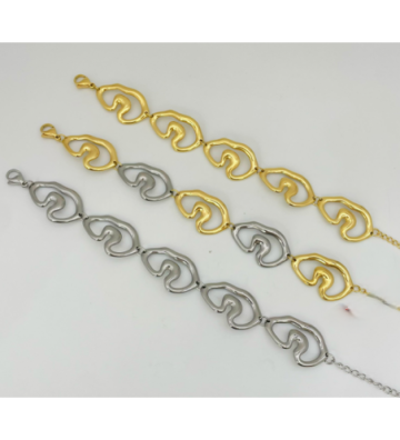 Pulseras brazaletes acero...