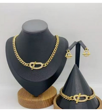 Collares acero Dorado...