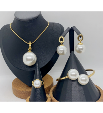 Collares acero Dorado...