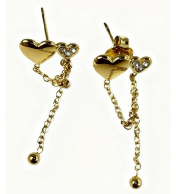 Pendientes acero Dorado...