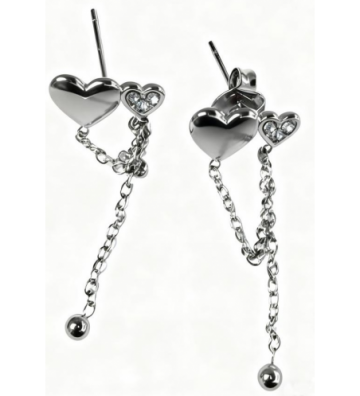 Pendientes acero Plateado...