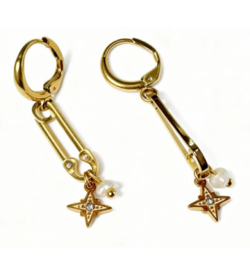 Pendientes acero Dorado...