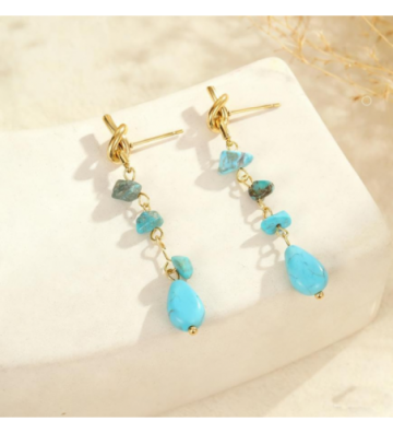 Pendientes acero Dorado...