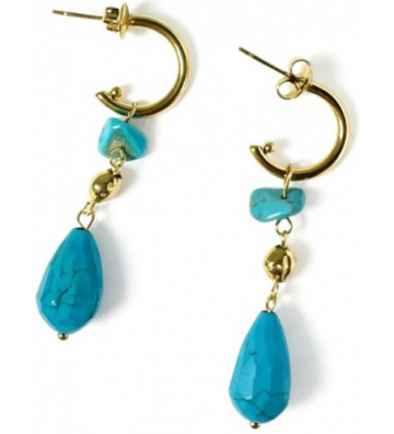 Pendientes acero Dorado...