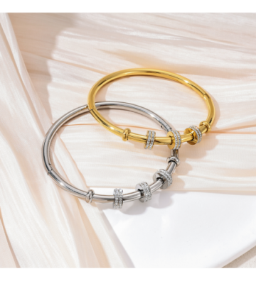 Pulseras brazaletes acero...