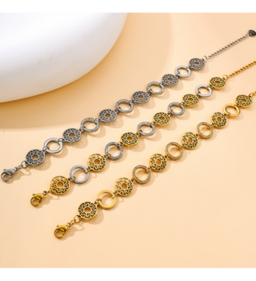 Pulseras brazaletes acero...