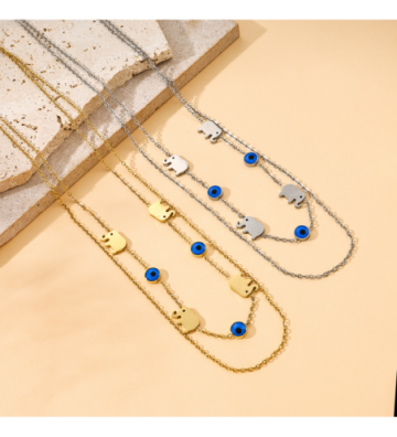 Collares acero Dorado...