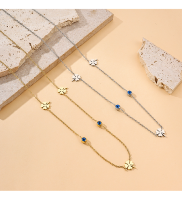 Collares acero Dorado...