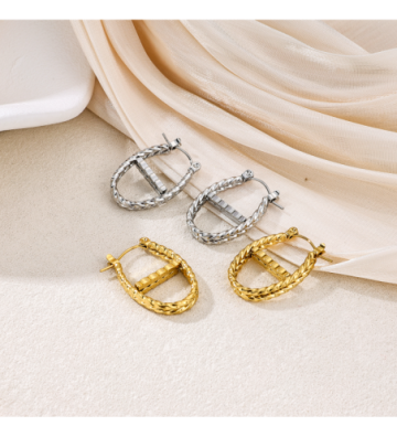 Pendientes acero Dorado...