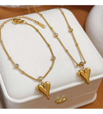 Collares acero Dorado...