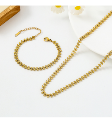 Collares acero Dorado...