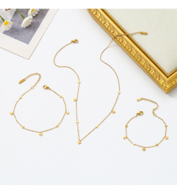 Collares acero Dorado...