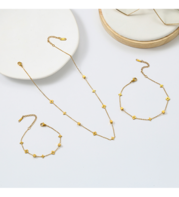 Collares acero Dorado...