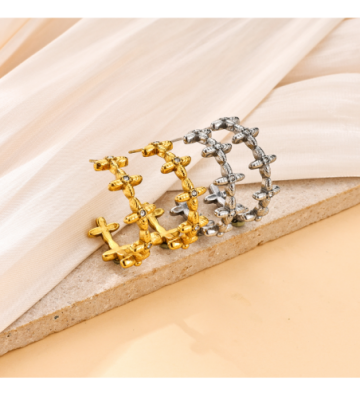 Pendientes acero Plateado...