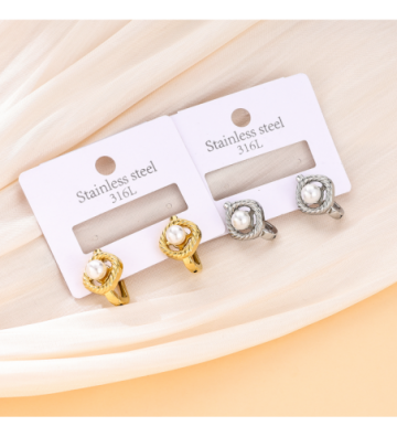 Pendientes acero Dorado...