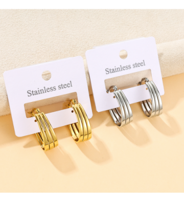 Pendientes acero Dorado...