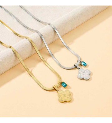 Collares acero Dorado...