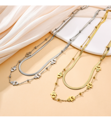 Collares acero Dorado...