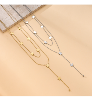 Collares acero Dorado...