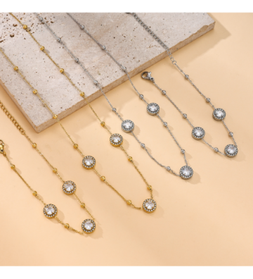 Collares acero Dorado...