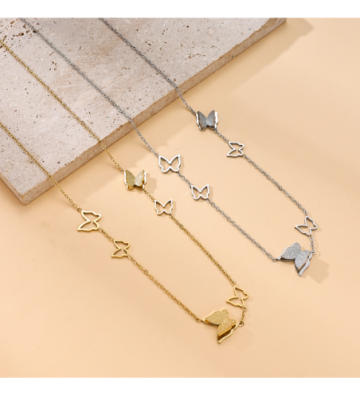 Collares acero Dorado...