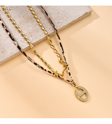 Collares acero Dorado...