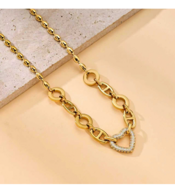 Collares acero Dorado...