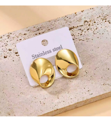 Pendientes acero Dorado...