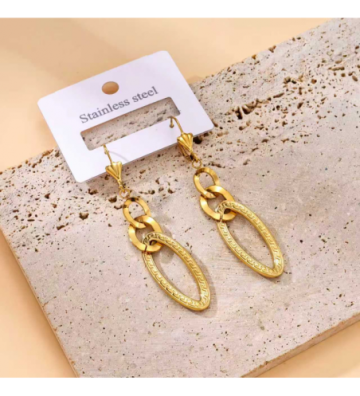 Pendientes acero Dorado...