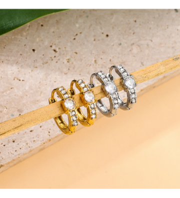 Pendientes acero Dorado...