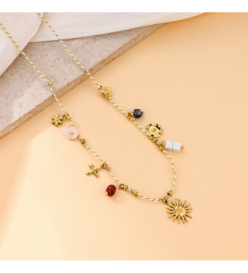 Collares acero Dorado...