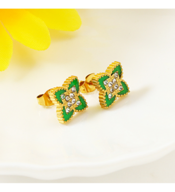 Pendientes acero Dorado...